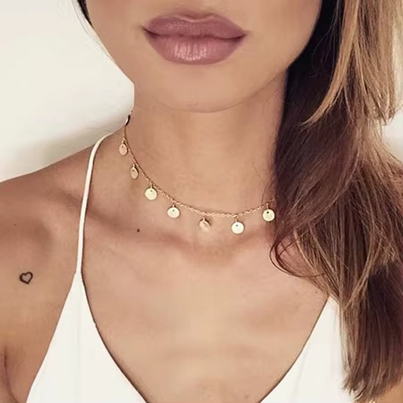 Vintage Multi Layer Party Jewelry Leaves Stars Hamsa Hand Moon Chain Necklaces & Pendants for Women Hot Sale Bijuterias